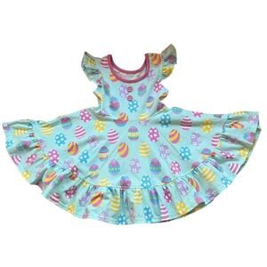 Eleanor Rose Paulina Dress Girls Size 3 - 4 Easter Knit Ruffle Sleeve